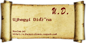 Ujhegyi Diána névjegykártya
